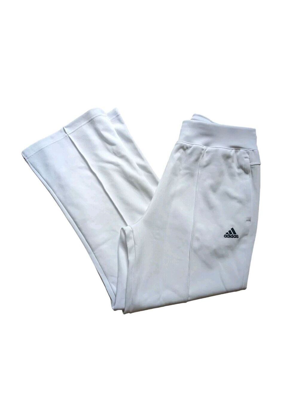 Adidas Womens Large Drawstring White Color Xpress Flare Pants Sweatpants NEW